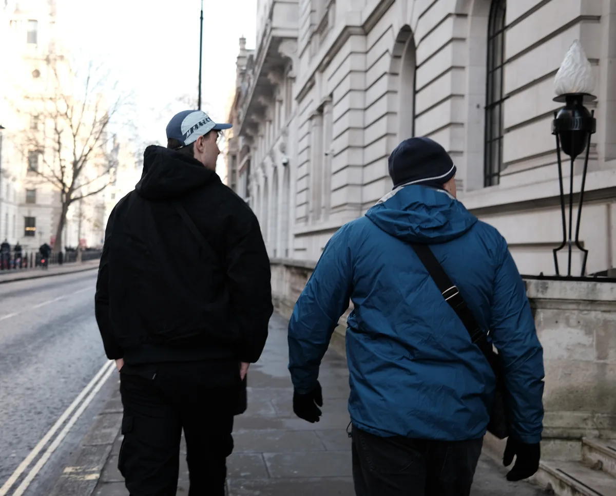 Tom and Josh walking together